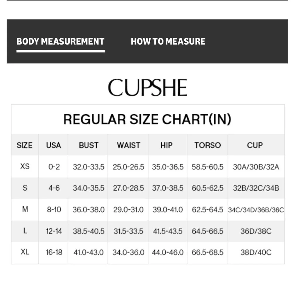 Cupshe Dotted Line Leaf Square Neck Tummy Control One-Piece Medium - Picture 10 of 10